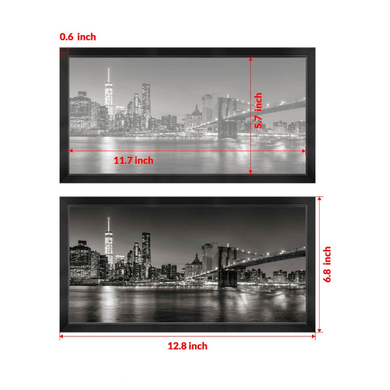 Annecy 6x12 Picture Frame Black(1 Pack)  Panoramic Picture Frame for Wall Decoration  Classic Black Minimalist Style Suitable for Decorating Houses  Offices  Hotels - Image 2